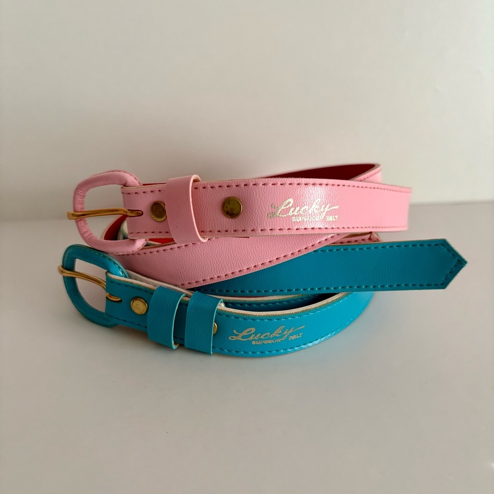 Vintage Pink and Blue Belt Lot